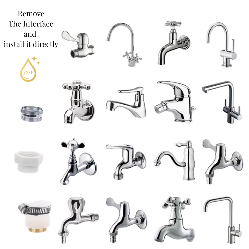 YSSP AquaFlow™ | 8-Stage Stainless Steel Faucet Water Filter | Drink, Wash & Cook with Pure, Fresh Water — No Plastic, No Waste.