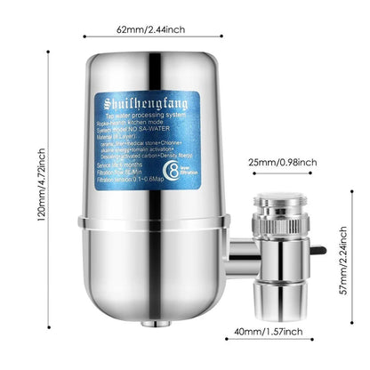 YS Special HydraPure™ | Filtro de agua para grifo 8 capas en acero inoxidable 304 | Reduce cloro, olores y sedimentos