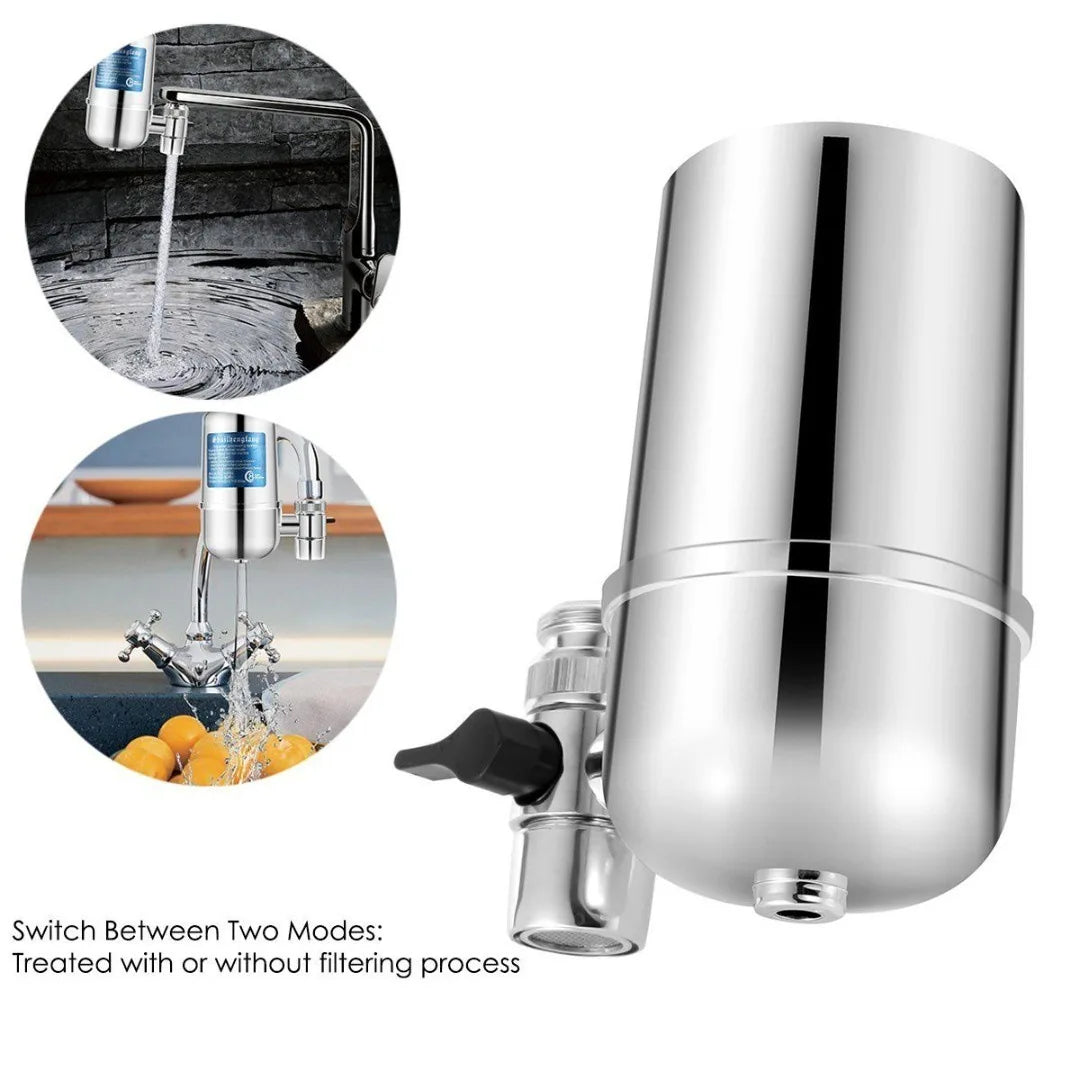 YS Special HydraPure™ | Filtro de agua para grifo 8 capas en acero inoxidable 304 | Reduce cloro, olores y sedimentos