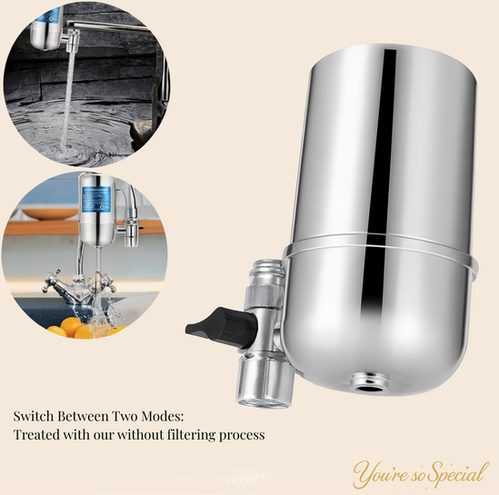 YSSP AquaFlow™ | 8-Stage Stainless Steel Faucet Water Filter | Drink, Wash & Cook with Pure, Fresh Water — No Plastic, No Waste.