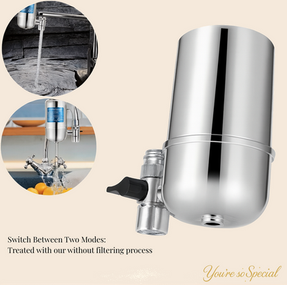 YSSP AquaFlow™ | 8-Stage Stainless Steel Faucet Water Filter | Drink, Wash & Cook with Pure, Fresh Water — No Plastic, No Waste.